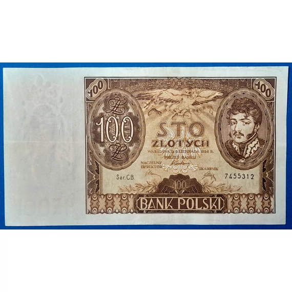 100 Złotych 1934 - Lengyel Papírpénz Ritkaság GOTTO NUMIZMATIKA