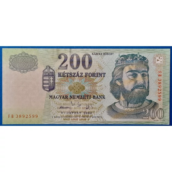 Régi papír 200 forint (FB sorozat) - Károly Róbert portréval GOTTO