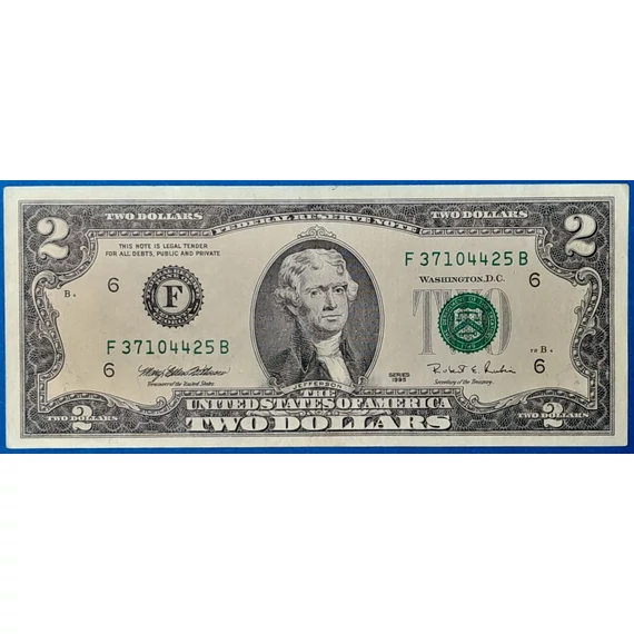 Amerikai 2 dolláros bankjegy: Thomas Jefferson GOTTO NUMIZMATIKA