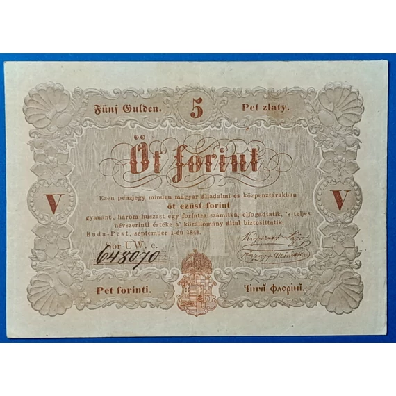 5 Forint 1848 – A legendás piros Kossuth-bankó GOTTO NUMIZMATIKA