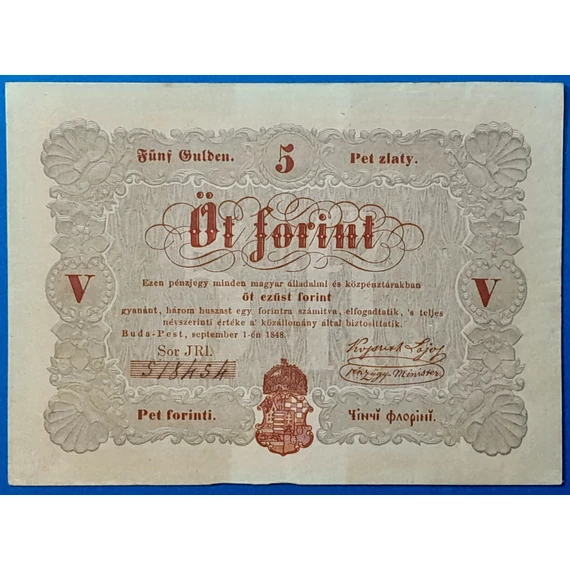 5 Forint 1848 – A legendás piros Kossuth-bankó GOTTO NUMIZMATIKA