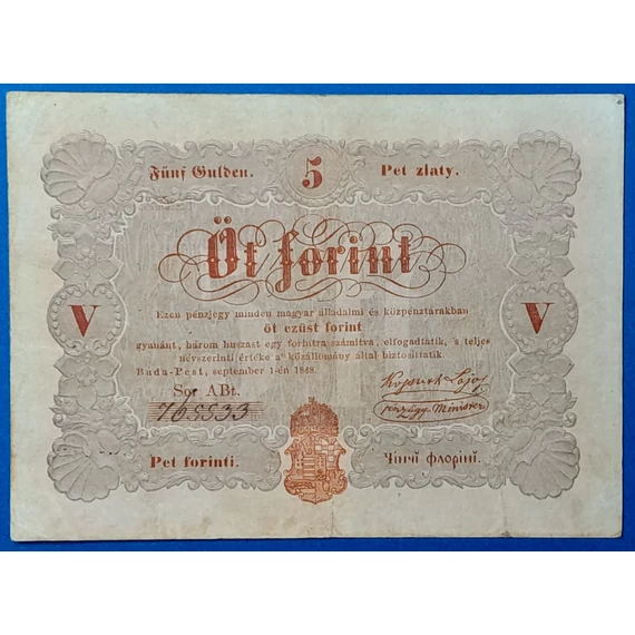 5 Forint 1848 – A legendás piros Kossuth-bankó GOTTO NUMIZMATIKA