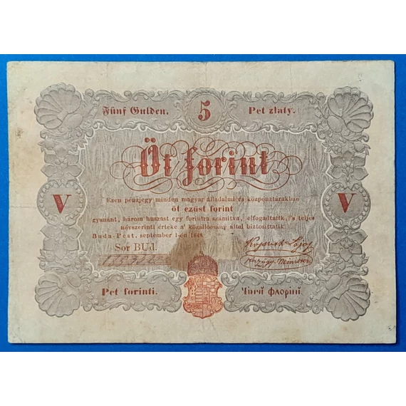 5 Forint 1848 – A legendás piros Kossuth-bankó GOTTO NUMIZMATIKA