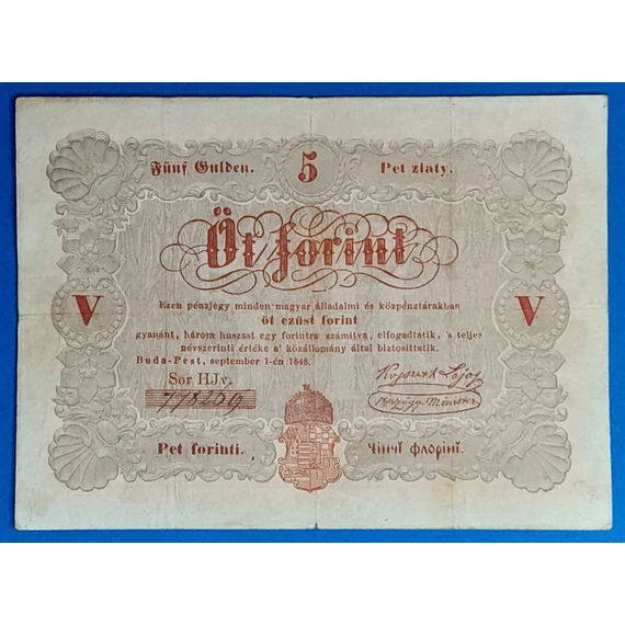 5 Forint 1848 – A legendás piros Kossuth-bankó GOTTO NUMIZMATIKA