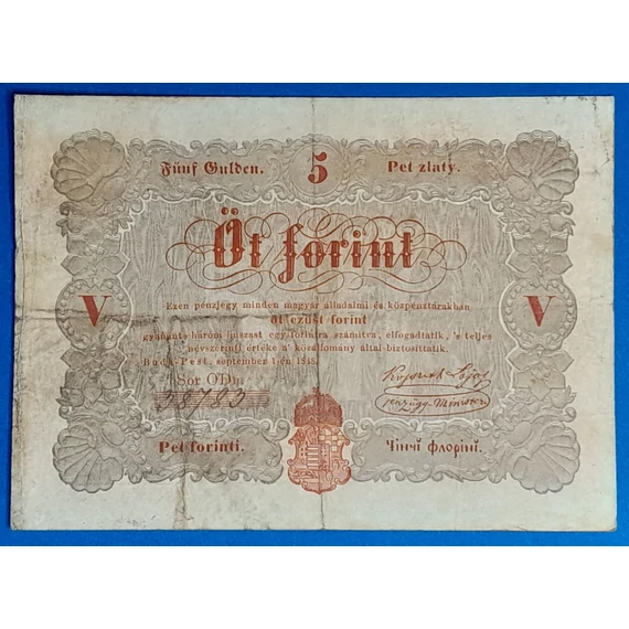 5 Forint 1848 – A legendás piros Kossuth-bankó GOTTO NUMIZMATIKA