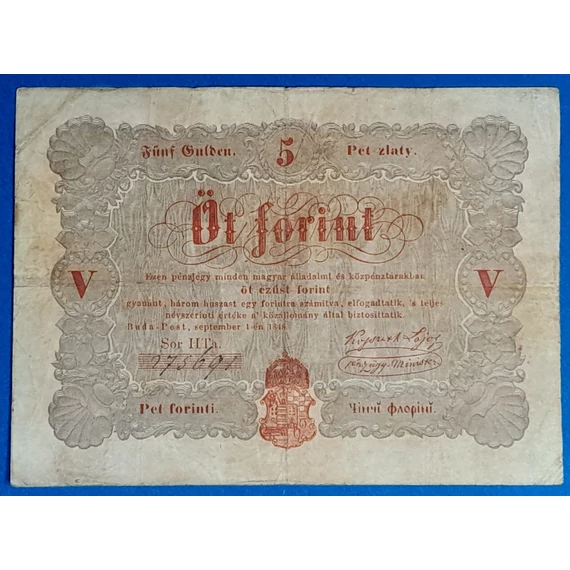 5 Forint 1848 – A legendás piros Kossuth-bankó GOTTO NUMIZMATIKA