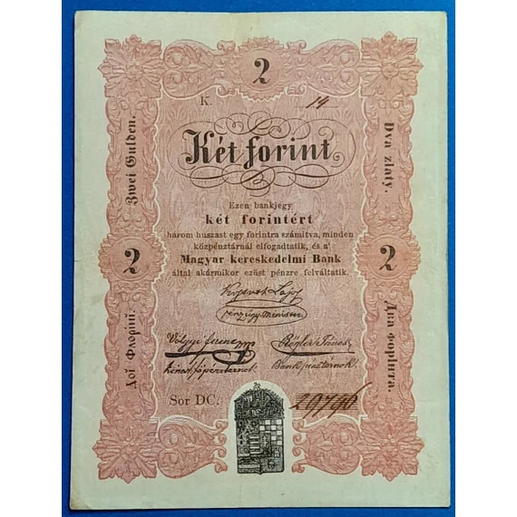 1848-as kétforintos Kossuth-bankó – magyar papírpénz GOTTO