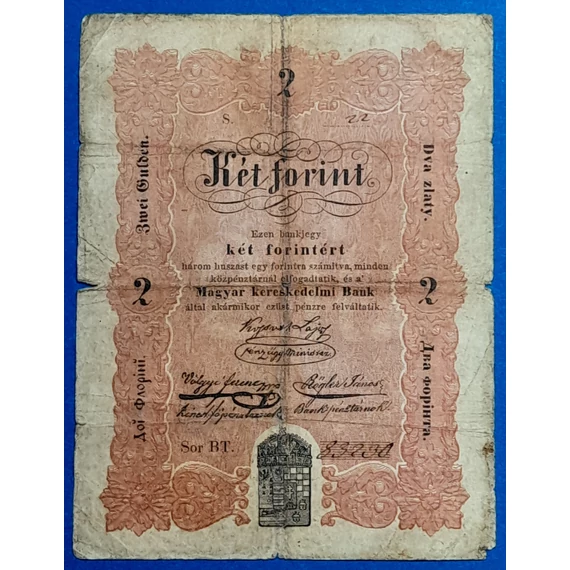 2 forint 1848 – Eredeti Kossuth-bankó a szabadságharc idejéből GOTTO