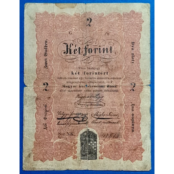 2 forint 1848 – Eredeti Kossuth-bankó a szabadságharc idejéből GOTTO