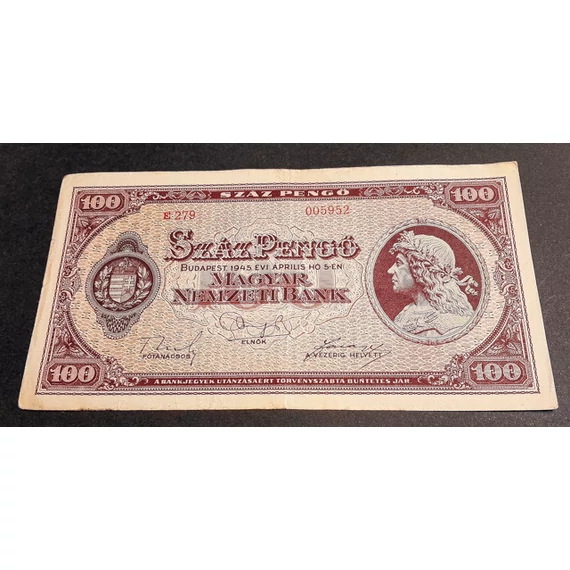 1945.     100 Pengő F+