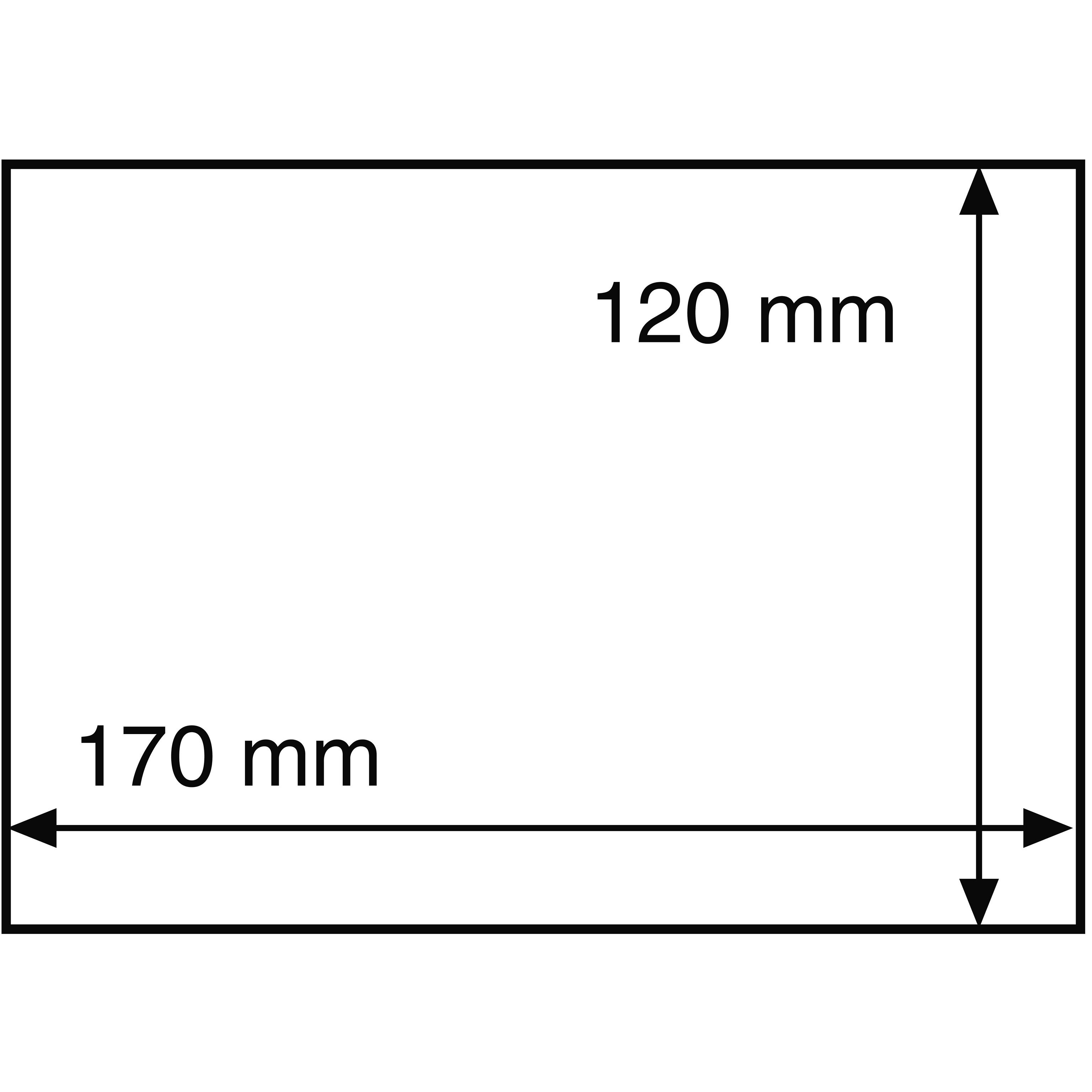 Leuchtturm: Védőtok bélyegekhez és képekhez stb. 170x120 mm-ig, 50 db / csomag
